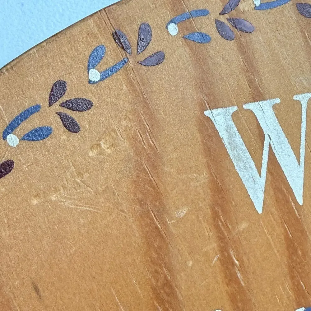 Vintage Welby Habersham Welcome Friends Heart Wall Shelf Farmhouse Folk Art 1987